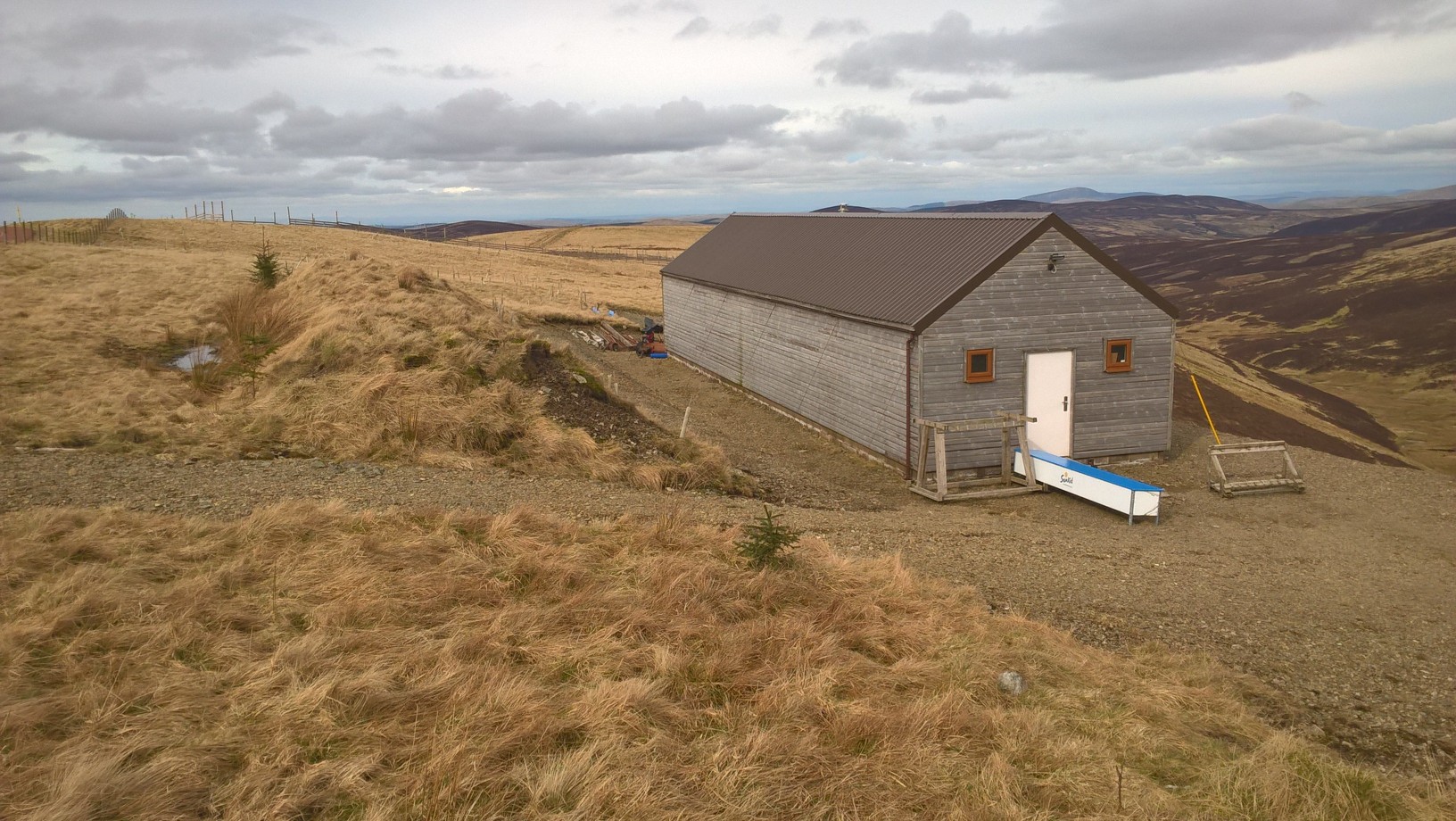 A Picture of the shed in place at the ski club